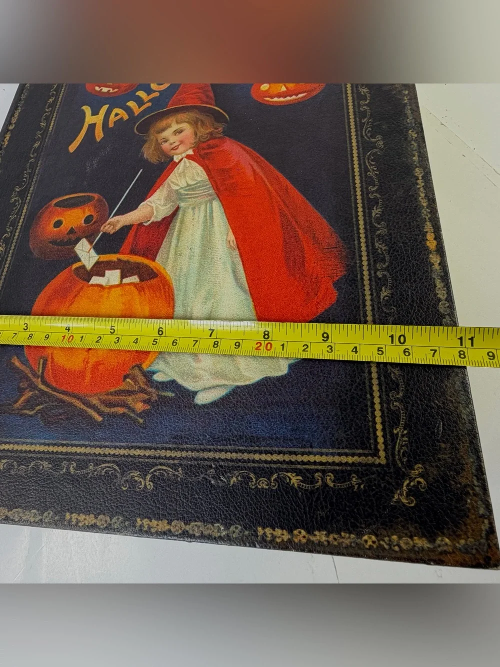 Halloween Faux Potions Book Box Hidden Storage  Vintage Style 11x14 Large Decor